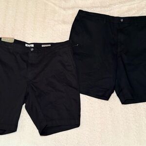 Goodfellow & Co Men's Black Shorts 2 pair Sz40 9.0 inseam flat front both New